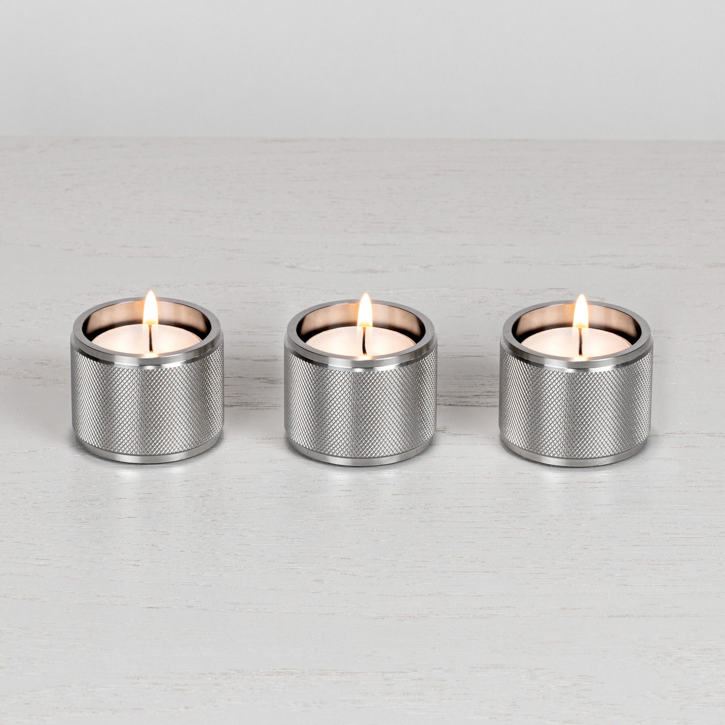 Tealight Candle Holder Steel Set of 3