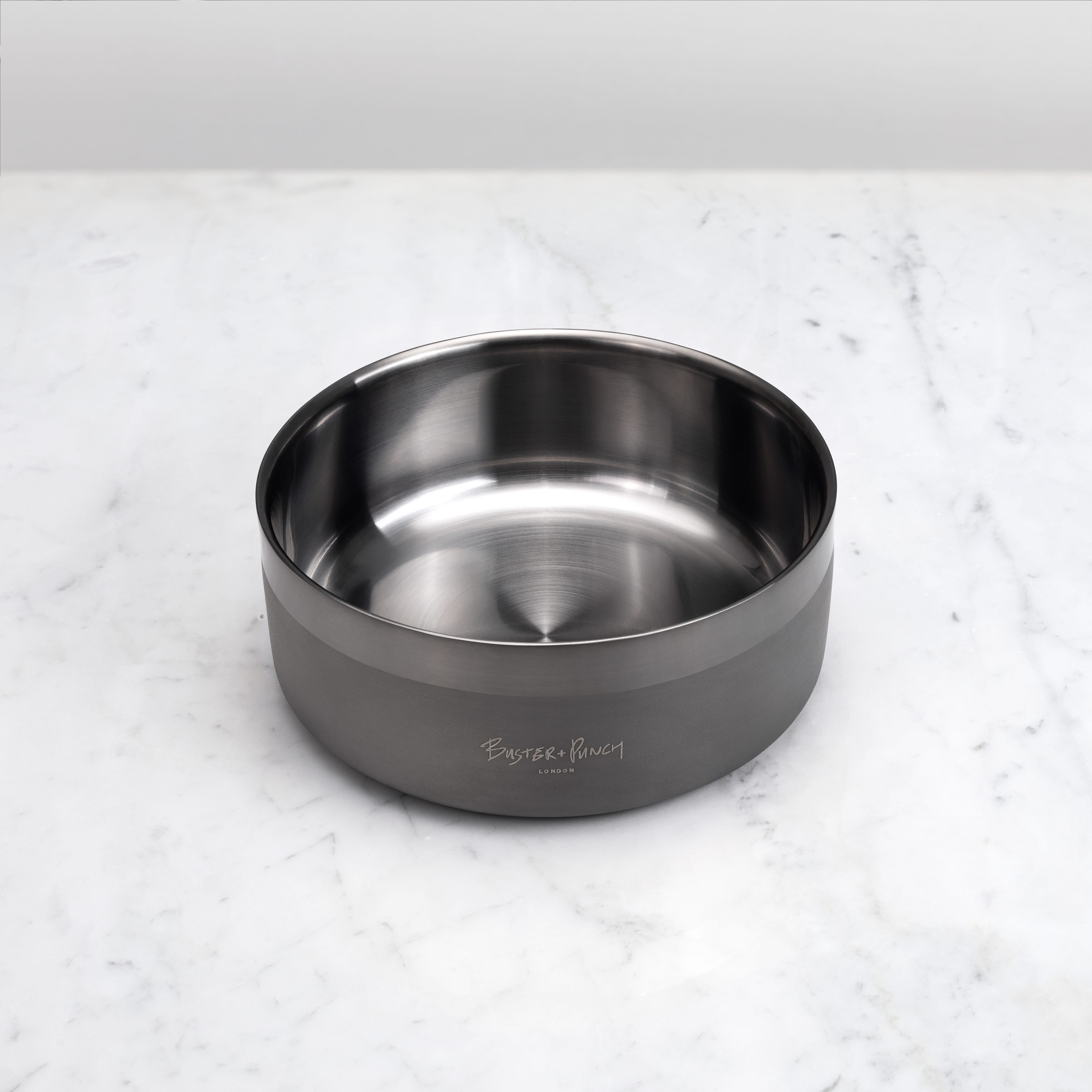 Dog Bowl Large Gun Metal