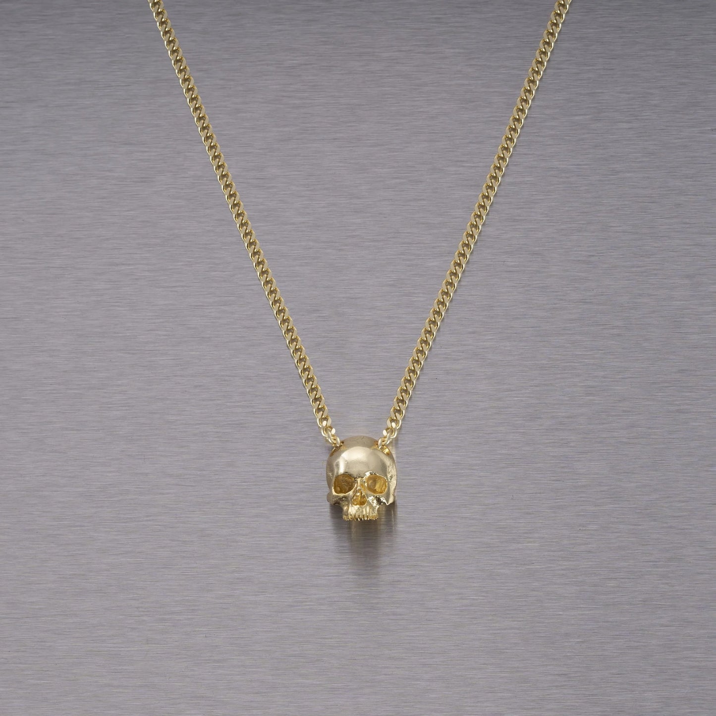 Skull Necklace Travis Barker Gold