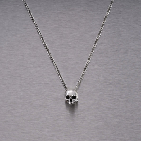 Skull Necklace Travis Barker Silver