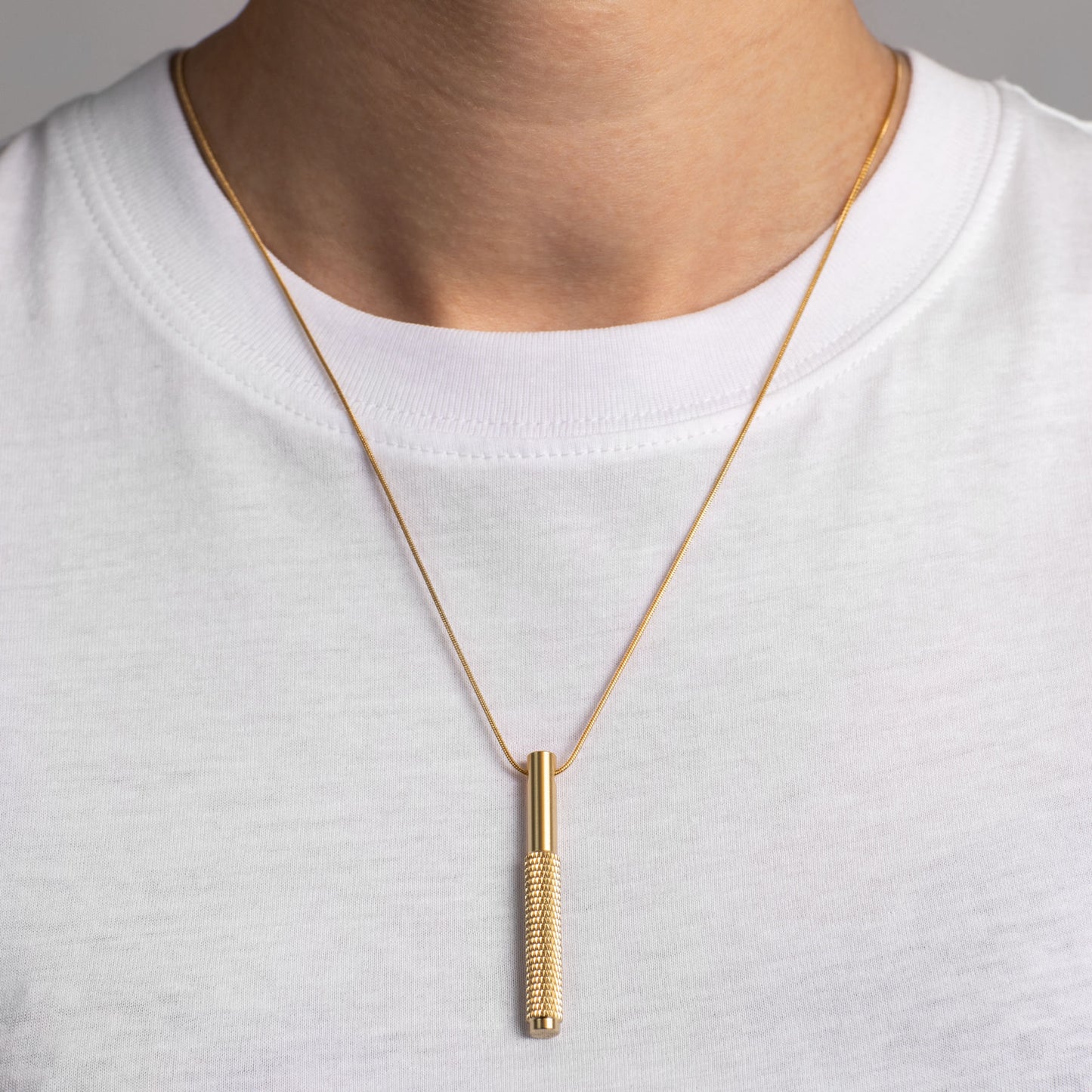 Vertical Brass Necklace